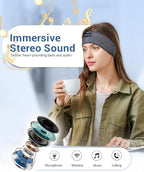 Perytong Sleep Headphones Bluetooth Headband, Sports Wireless Earphones Music - Image 4