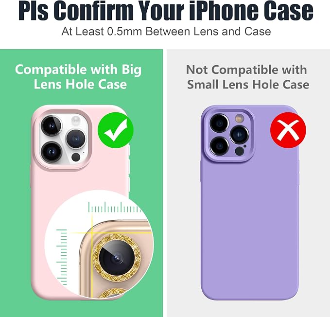 AGVEE 3+3 6 Pack for iPhone 16 Pro 6.3" / 16 Pro Max 6.9" Camera Lens Cover - Image 3