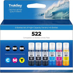 522 Ink Refill Bottles ET-2800 ET-4800 ET-2400 ET-2803 Ink Refill by Trokliey