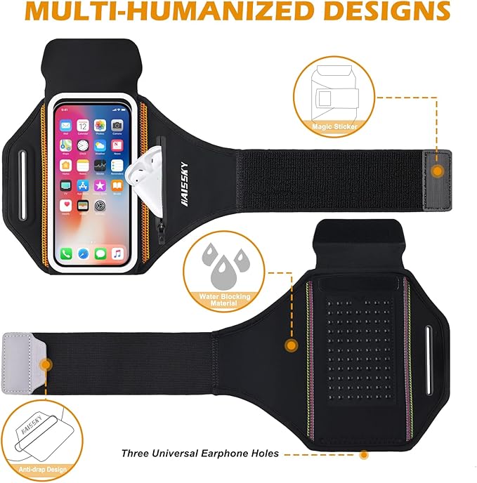 Running Armband with Earphone Bag Cell Phone Armband - Image 4