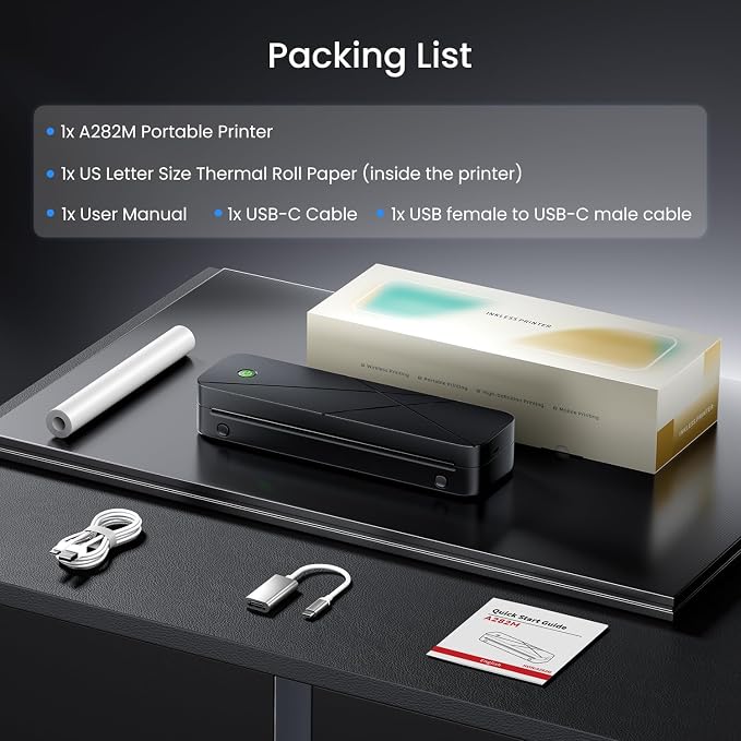 Portable Printers Wireless for Travel, Inkless Printer for Phone & Laptop - Image 8