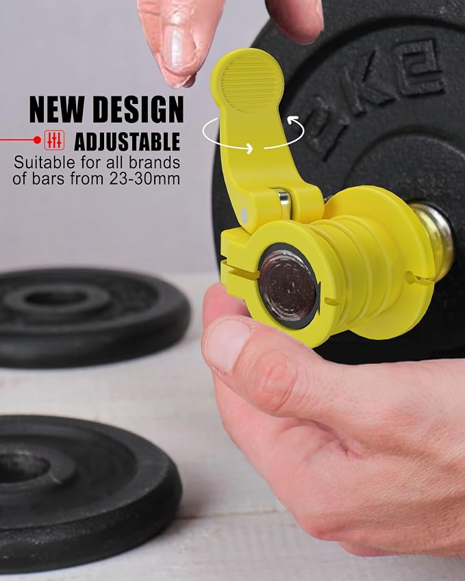 Pro Barbell Clips 1 inch Barbell Clamps 0.9-1.18inch Quick Release Weight Clips - Image 3