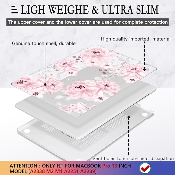 CISSOOK Compatible with MacBook Pro 13 inch Case M2 M1 Chip 2025-2016 Release - Image 4