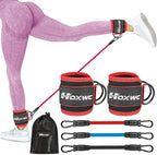 Ankle Resistance Bands with Cuffs, Ankle Bands by HOXWC