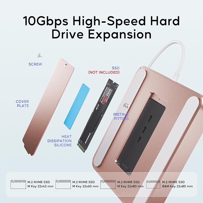 USB C HUB for iMac 24 inch 2021/2023, PULWTOP USB Hub Adapter iMac Accessories - Image 4