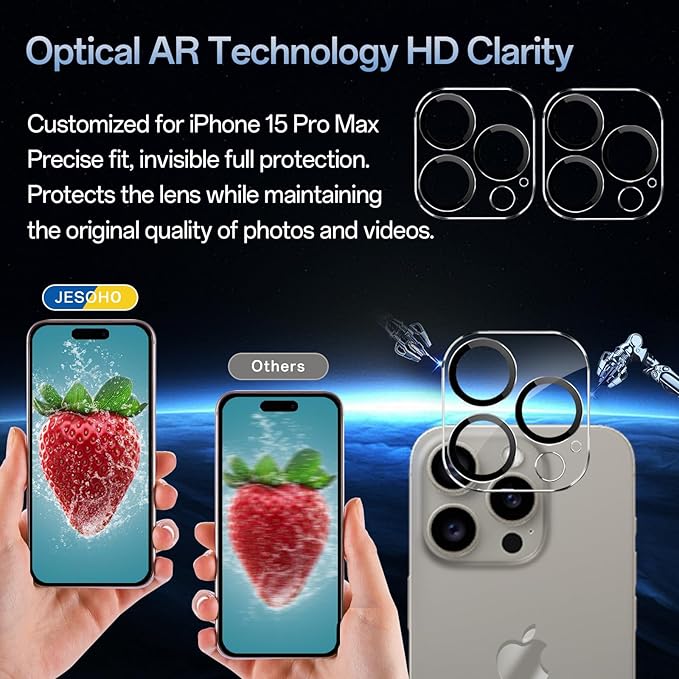 Screen Protector for iPhone 15 Pro Max, HD Clear, 9H Hardness, No Bubbles - Image 6