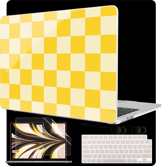 MEEgoodo Case for MacBook Air M4/M3/M2 13.6 inch 2025 2024 2022, Fit Model by MEEgoodo