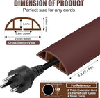 Floor Cord Cover Cavity 0.8"x0.37" Self Adhesive Cord Hider, 3.3FT Low Profile - Image 2