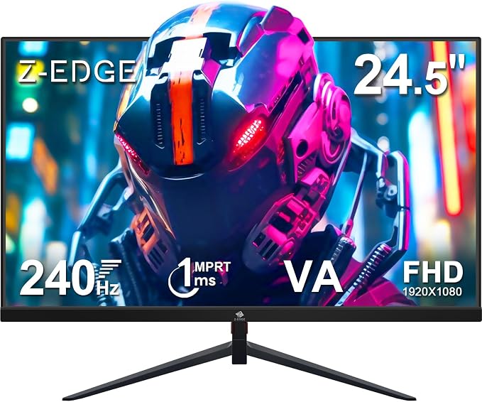 Z-Edge 24.5 inch 240Hz 165Hz 144Hz Gaming Monitor, FHD 1080p, MPRT 1ms by ZZ-EDGE