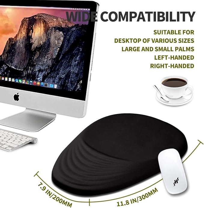 Hokafenle Ergonomic Mouse Pad Wrist Support, Terraced Slope Carpal Tunnel Wrist - Image 4