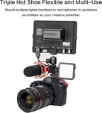 Triple Cold Shoe Mount Cold Shoe Adapter, 360 Degree Swivel Aluminum Camera Hot - Image 8