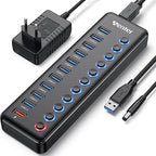 Powered USB Hub, Wenter 11-Port USB Splitter Hub by Wenter