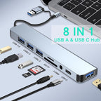 USB C Hub USB Hub 3.0, VIENON Aluminum 8 in 1 USB Splitter - Image 2