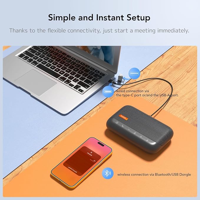 NUROUM A15 Conference Speaker and Microphone, Portable Bluetooth Wireless - Image 9