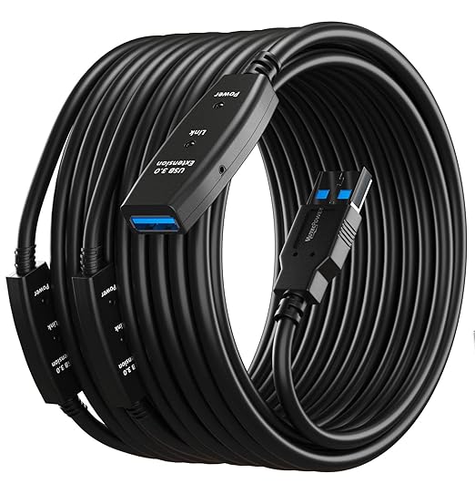 65 Feet Active USB Extension Cable 3.0 Male to Female by MutecPower
