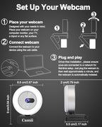 2K Webcam with Light, HD Webcam - Image 9