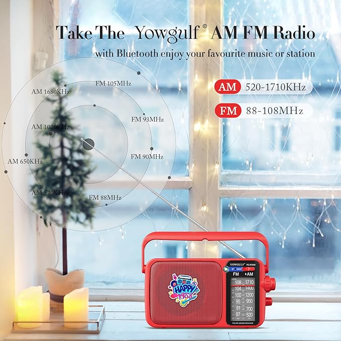 YOWGULF AM FM Radio with Best Reception, Battery Operated Radios or AC Power - Image 3