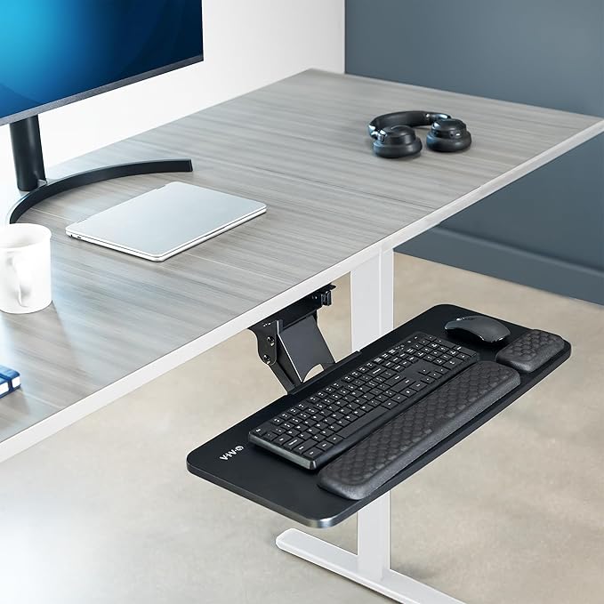 VIVO Premium Adjustable Computer Keyboard and Mouse Platform Tray, Ergonomic - Image 2