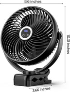Koonie 10000mAh Portable Clip on Fan - Image 7