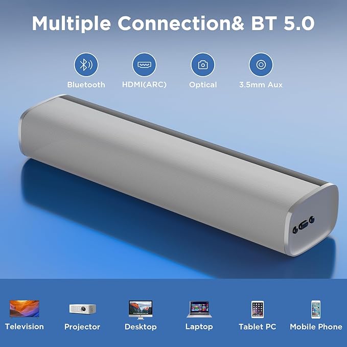 MZEIBO Sound Bar for TV, Soundbars Smart Portable Wireless Sound System - Image 5
