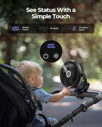 xasla 10000mAh Portable Clip On Fan - Image 6