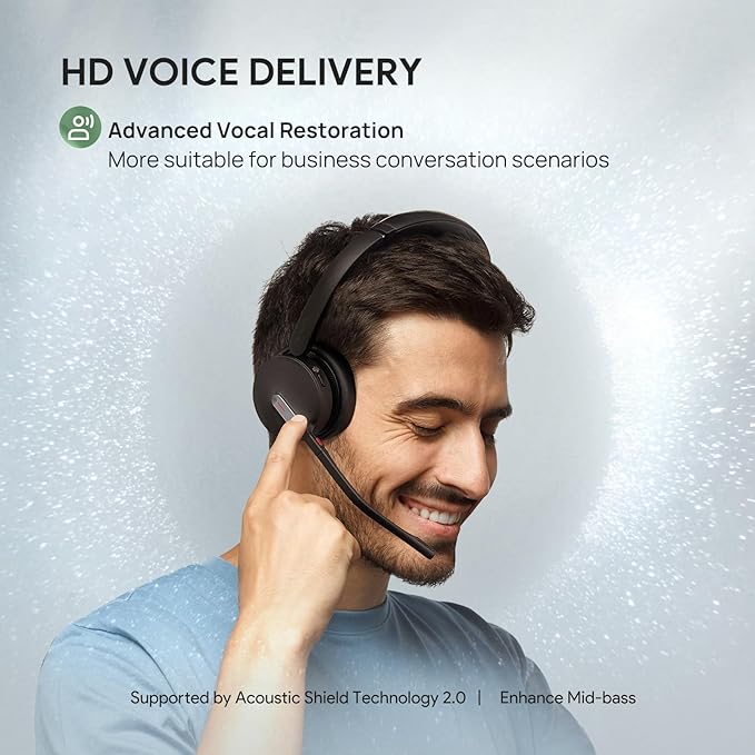 Yealink BH70 with Stand Wireless Bluetooth Headset with Microphone - Image 8