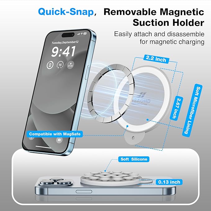 Magnetic Suction Cup Phone Mount - Image 3