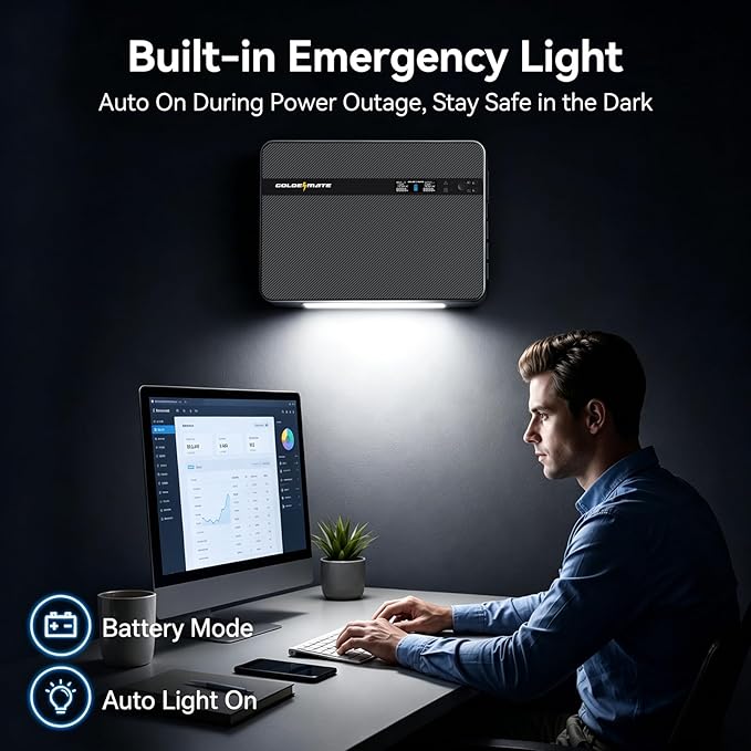 GOLDENMATE 1500VA/1000W Lithium UPS Battery Backup & Surge Protector, LiFePO4 - Image 5