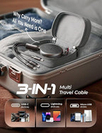 LISEN Multi Charging Cable, 3 in 1 Charging Cable, Retractable Car Charger - Image 9
