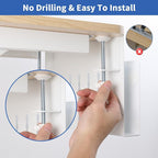 LUKETURE Laptop Holder, Steel Desk Side Storage, No Drill Standing Desk - Image 6