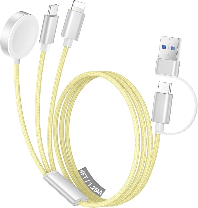 Temdan for Travel Vacation Essentials, 3 in 2 USB C Cable for Apple Watch by Temdan