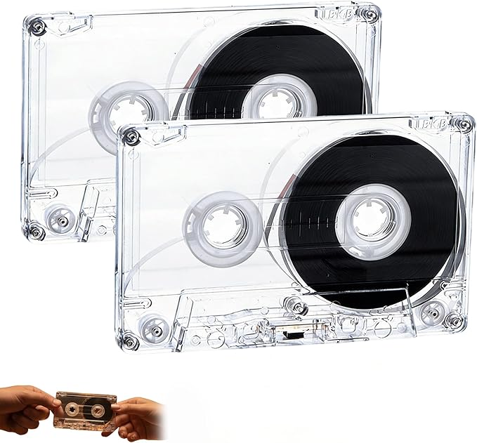 Blank Cassette Tape Case, 45/60/90 Minutes Clear Audio Recording Tape, Empty by Unknown