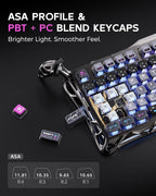 GravaStar Mercury K1 Pro Wireless Mechanical Gaming Keyboard, 75% Layout RGB - Image 3