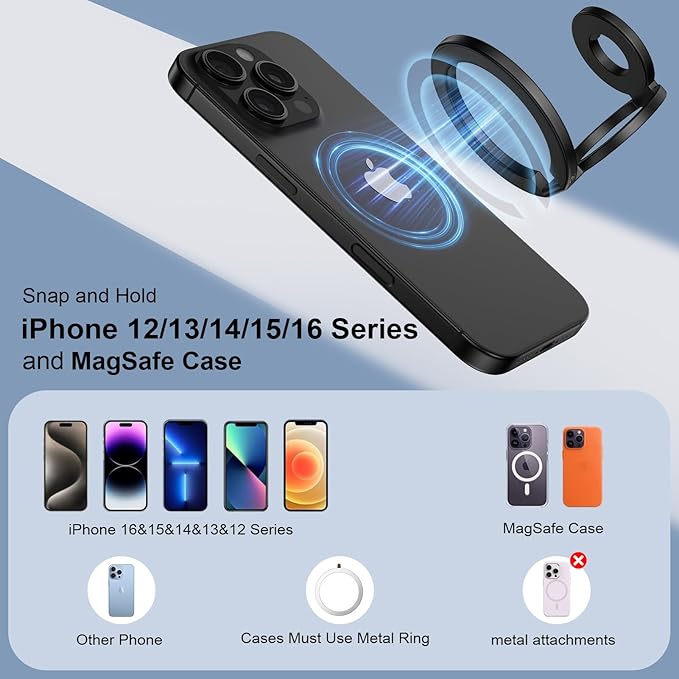 Magnetic Phone Ring Holder for MagSafe Gym Phone Grip Stand Finger Ring - Image 6