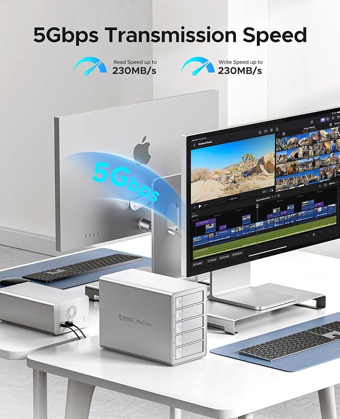 ORICO 5Bay RAID External Hard Drive Enclosure - Image 3