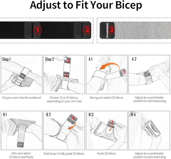 Running Armband with Earphone Bag Cell Phone Armband - Image 7
