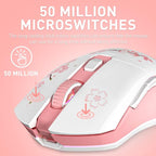 DAREU Sakura Pink Wireless Gaming Mouse - Image 4