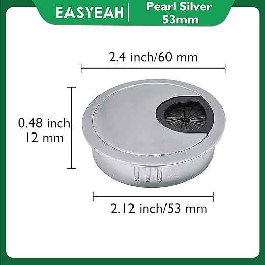 1 Pcs Desk Grommet 2-1/16" / 53 mm, Desk Cord Hole Cover, Cable Grommet Metal - Image 8