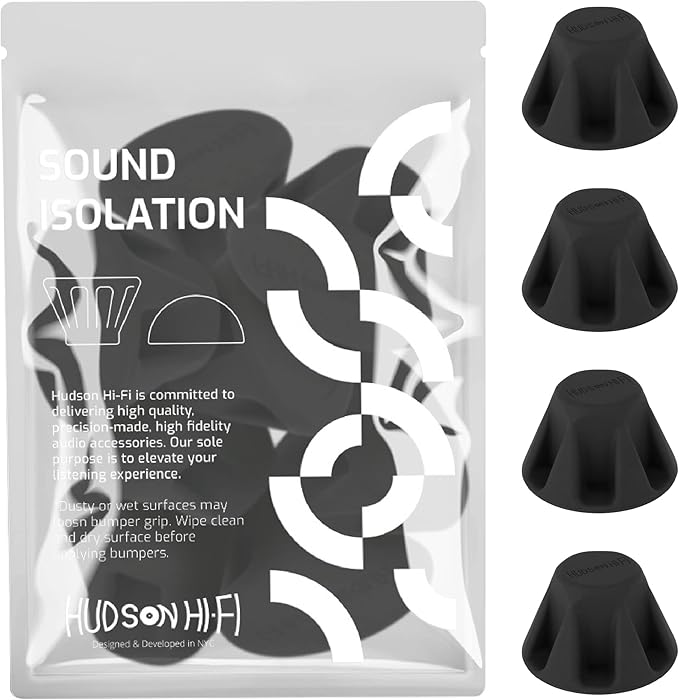 Speaker Isolation Feet – 4-Pack 1.5" Bigfoot Rubber Pads – Non-Adhesive by HudsonHi-Fi
