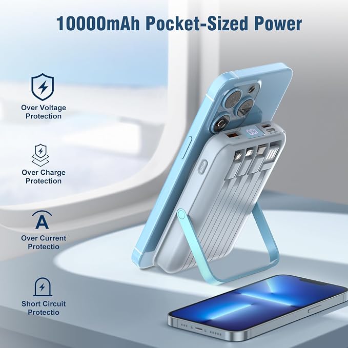 Wireless Portable Charger 10000mAh, Magnetic Power Bank - Image 6