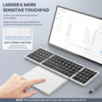 Foldable Bluetooth Keyboard, Portable Full Size Folding Keyboard - Image 2