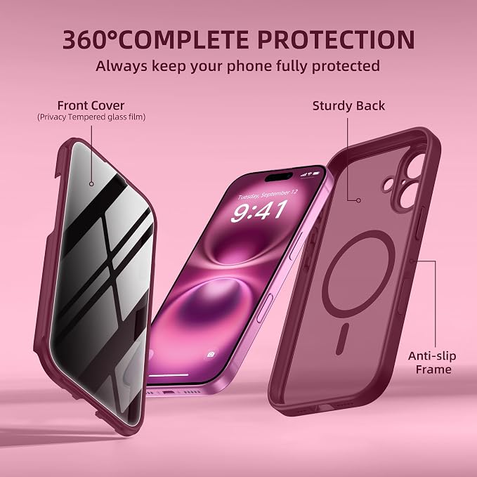 BERFY Magnetic for iPhone 16 Plus Case, Compatible - Image 9