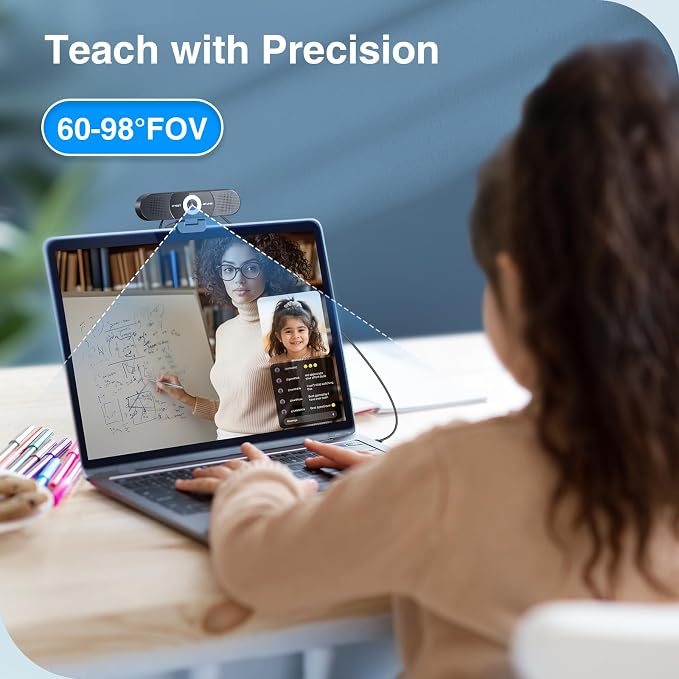 EMEET 3-in-1 4K Webcam with Microphone and Speaker, C980 PRO 60°-98° Wide Angle - Image 8