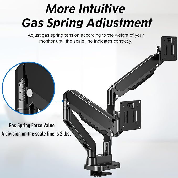 MOUNTUP Dual Monitor Mount Fits Max 39'' Screen, Ultrawide Dual Monitor Desk - Image 4