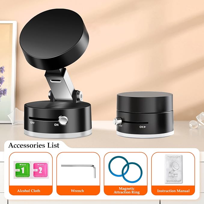 Foldable Vacuum Magnetic Suction Phone Holder, Retractable Magnetic Car - Image 6