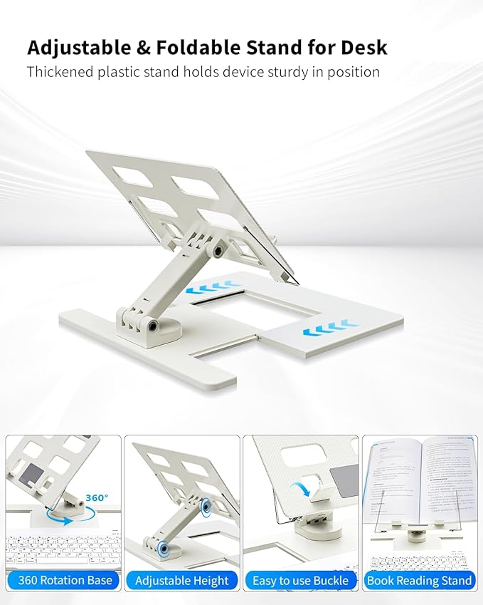 Desk Stand and Bluetooth Keyboard Combo - Image 5