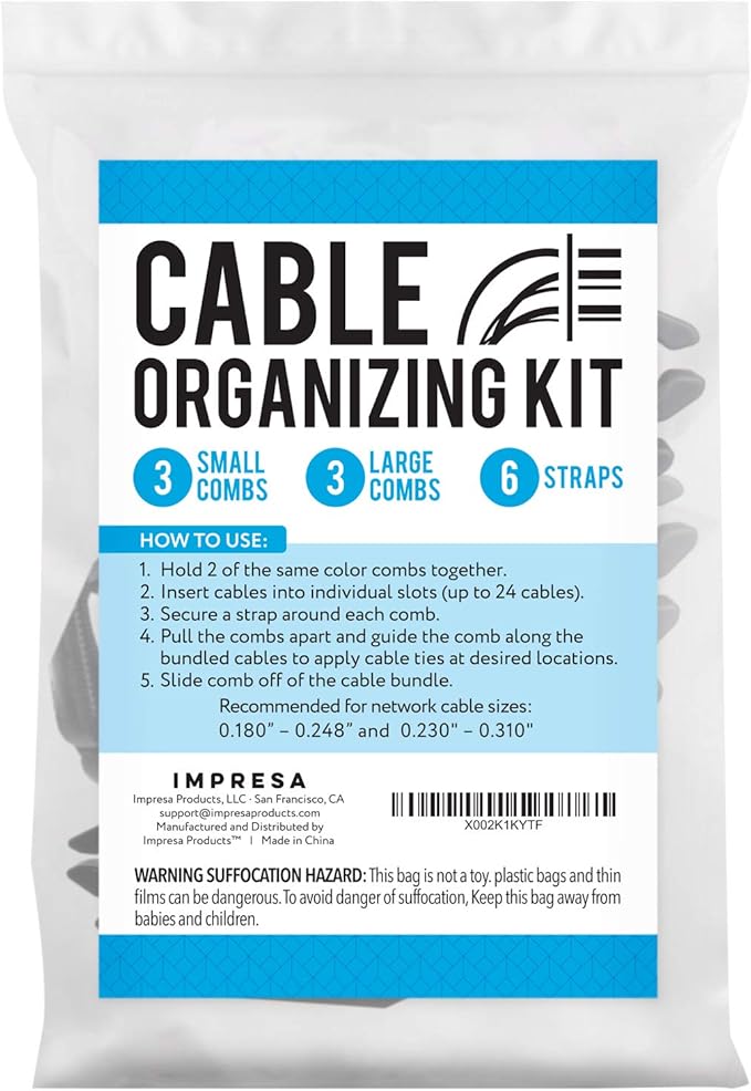 IMPRESA Cable Comb Organizer Kit - Image 6