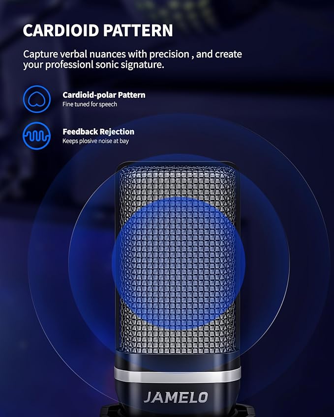 USB Gaming Microphone, Computer Recording Condenser Mic - Image 3