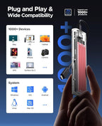 ORICO M.2 NVMe SSD Enclosure, USB 3.2 Gen 2, Transparent External Solid State - Image 5