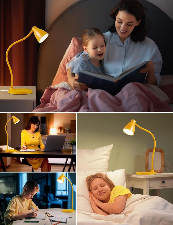 BOHON LED Desk Lamp with USB C+A Charging Ports Wireless Charger, 5 Colors - Image 7
